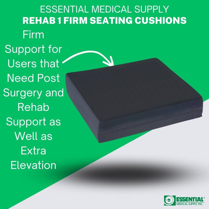 Essential Medical Supply Rehab 1 Foam Seat Cushion - 18" x 16" x 3" for Office Chairs and Wheelchairs - Image 3